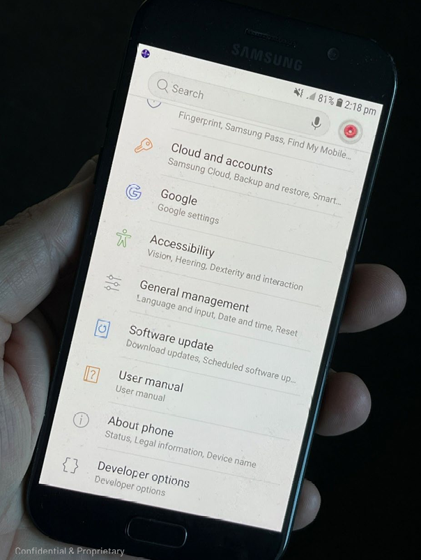 Digital safety audit on a mobile device
